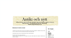 Desktop Screenshot of antiktochnytt.blogg.se
