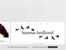 Tablet Screenshot of hannaahedlund.blogg.se