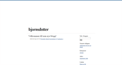 Desktop Screenshot of bjornsdotter.blogg.se