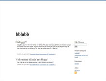 Tablet Screenshot of bblubb.blogg.se