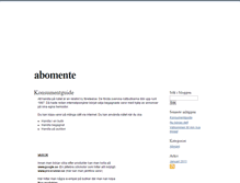 Tablet Screenshot of abomente.blogg.se