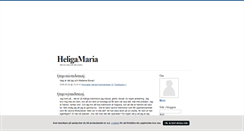 Desktop Screenshot of heligamaria.blogg.se