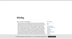 Desktop Screenshot of leforlag.blogg.se