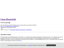Tablet Screenshot of linushannedahl.blogg.se