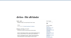 Desktop Screenshot of divfem.blogg.se