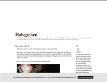 Tablet Screenshot of halvgrek.blogg.se