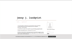 Desktop Screenshot of jennylundquist.blogg.se