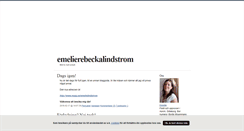 Desktop Screenshot of emelierebeckalindstrom.blogg.se