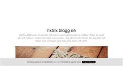 Desktop Screenshot of fixtrix.blogg.se