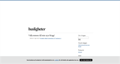 Desktop Screenshot of husligheter.blogg.se