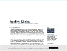 Tablet Screenshot of familjenriselius.blogg.se