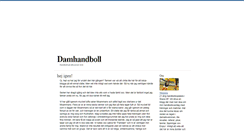 Desktop Screenshot of damhandboll.blogg.se