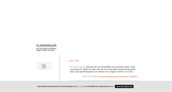 Desktop Screenshot of klanningar.blogg.se