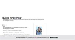 Desktop Screenshot of lovisasfunderingar.blogg.se