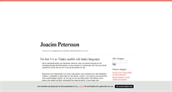 Desktop Screenshot of joacimpetersson.blogg.se