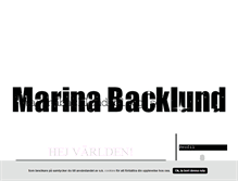 Tablet Screenshot of marinabacklund.blogg.se